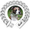 Heavy Duty Silver Dog Collar Chain Stainless Steel Walking Metal Chains Collars,19MM Wide Cuban Link Strong Chew Proof for Medium Big Dogs（40cm,Silver)