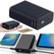 revolt USB Powerbank: Ultrakompakte Powerbank im Kreditkarten-Format, 20.000mAh, LED-Display (für Laptop, fürs Handy, Kompakt)