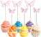 Pappbecher Cupcake Toppers,25 STÜCKE Glitter Butterfly Cake Topper,Party Lebensmittel Dekoration,Schmetterlinge Topper Tortendeko, für Kinder Baby Party Geburtstag Party Kuchen Dekoration