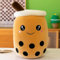 DAWRIS Bubble Tea Plüschkissen, Plüschtier Stofftier Boba Tea 25cm ilchtee Tasse Plush Plüschkissen Weich Kuscheltier Plüschkissen Spielzeug für Weihnachten, Geburtstag (Hellbraun)