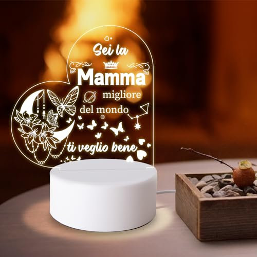 Awroutdoor Regalo Mamma, Regali per Mamma, regali per la mamma Luce Notturna, Regalo Mamma Compleanno, Regalo per Mamma