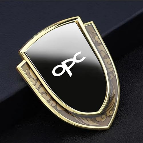 DFVOOP Auto Emblem Aufkleber für Opel OPC Sport-Emblem 3D Logo Heckklappen Buchstaben Selbstklebende Ersatz Dekoration Zubehör,A