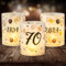 12 Windlicht Tischdeko 70 Geburtstag, Seutgjie 70. Geburtstag Jubiläum Deko Mann Frau 1954-2024 Schwarz Gold für Teelichter oder Kerzen