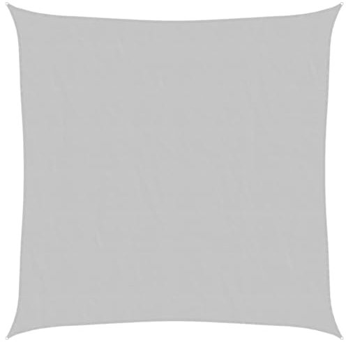 vidaXL Sonnensegel, Sonnenschutz UV Schutz für Balkon Garten Terrasse, Sonnendach Wasserfest, Windschutz Wetterschutz, Hellgrau 3,6x3,6m 100% Polyester Oxford