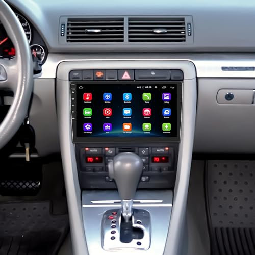SIXWIN [2+64G] Android 13 Autoradio für Audi A4 S4 RS4 8E B6 B7(2000-2009) Radio, 9 Zoll Kapazitiver Touchscreen mit WiFi GPS Bluetooth FM/RDS USB Mirrorlink+Canbus+Rückfahrkamera