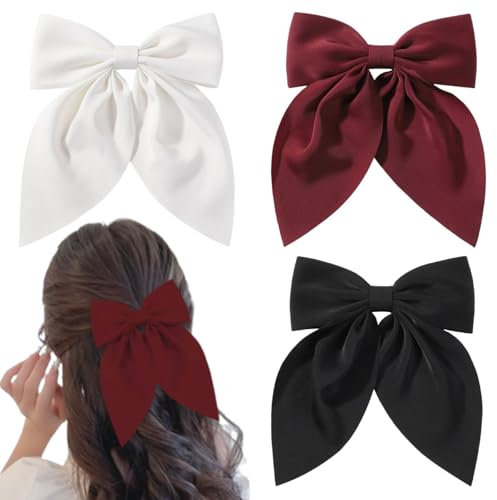 Ypkia 3 lazos para el pelo para mujer con lazo grande, pinzas francesas para el pelo para mujeres y niñas (color 2)