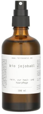 Jojobaöl kaltgepresst 100% rein bio goldgelb vegan Haut- und Haarpflege 100 ml Glasflasche von reineoele