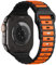 ALFARAY Silikon Armband Kompatibel mit Apple Watch Ultra 2 1 Armband 49mm 46mm 45mm 44mm 42mm für Herren Damen - Alpine Ocean Sportarmband für iWatch Series 10 9 8 7 SE 6 5 4 3 2 1 - Schwarz/Orange