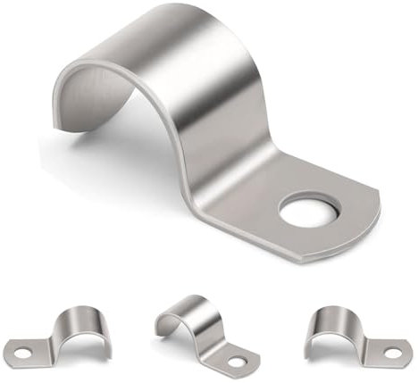 30x Metallkabelschellen Metall Rohrschellen, M20 V2A Edelstahl 304 Rohrbefestigung Schlauchschnalle, Einzelloch Rohrhalterung Halbschelle Befestigungsschelle Kabelfixierung für Kabel Rohre Ø 19-20 mm