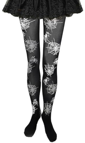 Sprinlot Strumpfhose Spinnenweben, Spinnen Strumpfhose, Spinnen Nylon-Strümpfe, Halloween Strumpfhose Damen, Karneval Trumpfhose Damen, Karneval, Mottoparty, Halloween