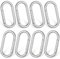 8 Stück Karabiner Gold Schlüsselring Goldene Rund Oval Karabinerhaken Für Geldbörsen Ovaler Karabiner Clip Aus Legierung Für Schlüsselanhänger SchlüSsel Taschen Geldbörsen DIY(Silber)