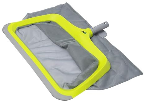 Kerlis Premium XP Épuisette de Fond pour Piscine, Filet de Nettoyage Robuste et Durable, Accessoire de Piscine Idéal pour Feuilles et Débris, Largeur 46cm, Taille Unique, Couleur Bleu