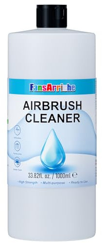 FansArriche Nettoyant pour aérographe 1000 ml – Nettoyant puissant à action rapide, élimine la peinture acrylique à l’eau, aquarelle, encre et pigments – Usage polyvalent pour artistes et modélistes