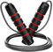 ESWIFT Jumping Premium-Sprungschnur - verstellbare Länge, rutschfeste Griffe, Hochgeschwindigkeits-Springseil für Fitness, Cardio und Training - 2.8 m lang für Kinder und Erwachsene (Rot)