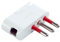 Fiche 16 A 220 V 230 V, coudée à 90 °, grande prise italienne, blanche, modèle professionnel, en polycarbonate de haute qualité, idéale pour les câbles d'alimentation et rallonges