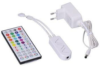 Controlador + mando + transformador para tira de led rgb 31933