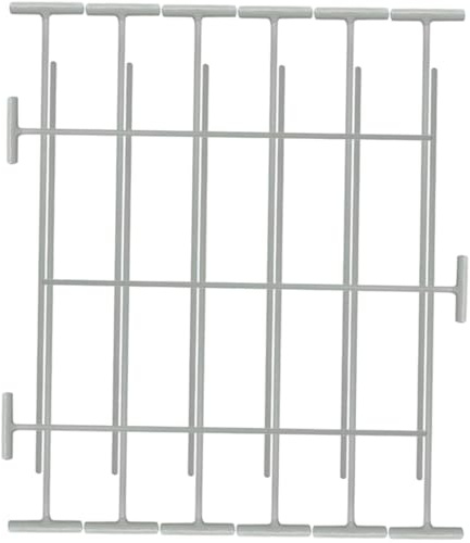 FRCOLOR 15 pièces Barres Entrée pour Cage à Pigeons Fer Porte T-Forme et Facile à Installer pour Rideaux de Porte et Fenêtre de Cage