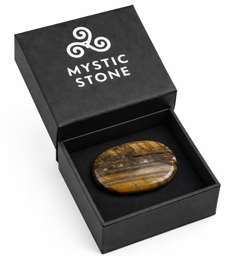 Oeil de tigre pierre naturelle – Pierre de protection et courage | Minéral poli pour méditation Reiki chakras | Amulette spirituelle homme femme | Cadeau force et énergie positive