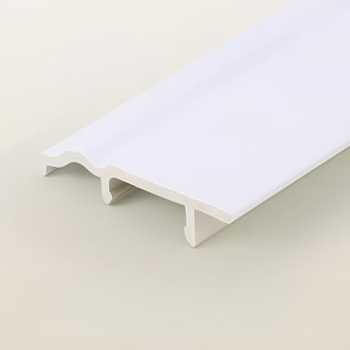 Coayuou Skirting Board Covers Upvc Wall Trim 100cm* 2 Pcs Floor Trim Sleek Durable Waterproof For Modern Homes Tough, Easy-to-Clean Baseboards For Living Rooms & Hallways(Style 1)