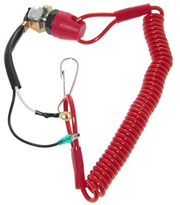 Zündunterbrecher Killswitch Racing Edition Schließer Einbau mit Reißleine | Schließerversion schließt den Stromkreis bei getrennter Sicherheitsleine; Einbaudurchmesser 120 mm, Kabel 280 mm, Gummiband