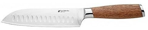 Paul Wirths SURU Santoku-Damastmesser, Santokumesser mit 18cm Klinge aus japanischem Damaststahl, japanische Messer, sehr scharf & schnitthaltig, Santoku Messer Damast