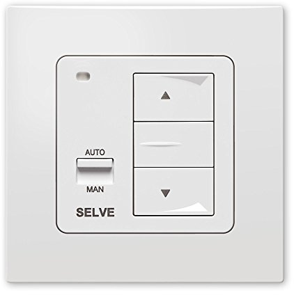 iveo Wall Send, Funk-Wandsender, 1 Kanal, Umstellbar von Automatik auf Handbetrieb, Reichweite bis zu 25 m, Batterien: inklusive, SELVE, Art.: 298708 + GRATIS EVEROXX®-Phasenprüfer