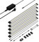 parlat LED Unterbau-Leuchte Siris, Bewegungsmelder, flach, je 50cm, je 531lm, warm-weiß, 5er Set