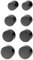 Flongo 4 Paare Magnet Ohrringe Set schwarz 6mm 8mm 10mm 12mm Edelstahl Herren Ohrstecker magnetisch fake plug tunnel stud magnetic earrings Damen kein Loch ohne Loch Ohrschmuck