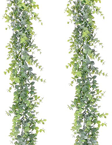 Künstliche Reben, künstliche Eukalyptus-Girlande, 2 Stück, künstliche Eukalyptus-Girlande, Hochzeits-Hintergrund, Bogen, Wanddekoration, 1,8 m, künstliche Hängepflanze für Tische, Festivals,