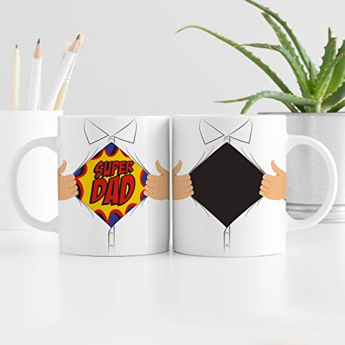 Gift Republic Superdad Hero Heat Reveal Mug | Birthday Gift for Dad