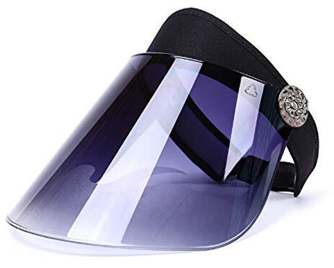 iSpchen Sommer Sun Cap Sonnenblende Hut UV Schutz Hut Kappe für Radfahren Wandern Golf Tennis Strand Im Freien Sport für Männer Frauen Schwarz