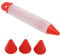 Penna Decoratrice Alimentare a 4 Ugelli Penna da Scrittura In Silicone Durevole Strumenti per Decorare la Torta Stampo per Dolci(Red)