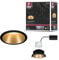 Paulmann Einbaustrahler Cole Coin, 3-Stufen Dimmbar, Ø 88mm, 1 x 6,5W, 460 lm, IP44 Spritzwasserschutz, 2700 Kelvin, Schwarz/Gold matt, Einbauleuchte