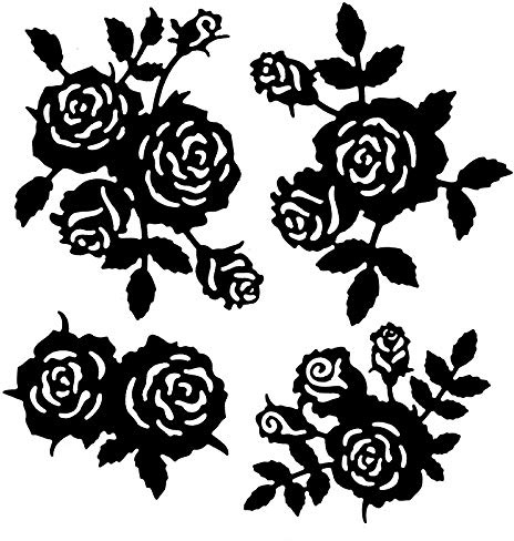 Ideen mit Herz Stanzschablonen | Rosen | 4 Stück