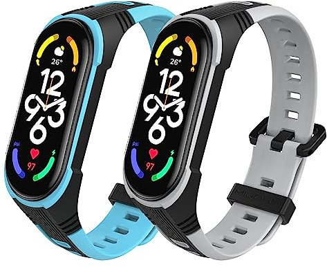 MIJOBS Straps for Xiaomi Smart Band 7, Silicone Strap Mi Band 7 Bracelets Compatible with Xiaomi Band 7 Wristbands, Sports Straps Suitable for Xiaomi Band 7