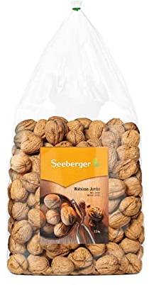 Seeberger Walnüsse Jumbo: Extra große Walnusskerne mit Schale - ideal für den kleinen Hunger zwischendurch - unverarbeitet - roh, vegan (1 x 2,5 kg)