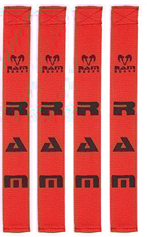 Ram Rugby Tags Only - Webbed - Set of 20 Tags - 4 Colours Options (Red)