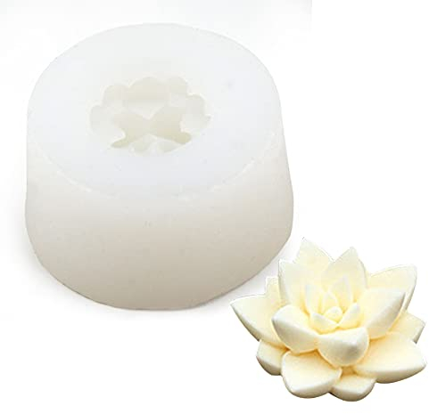 Moldes Velas Silicona Forma flor loto 3D jabón velas bricolaje jabón manuales hacer manualidades Herramientas de Manualidades, Velas Caseras, Jabón, Pastel, Chocolate, hacer vela jabón de flores