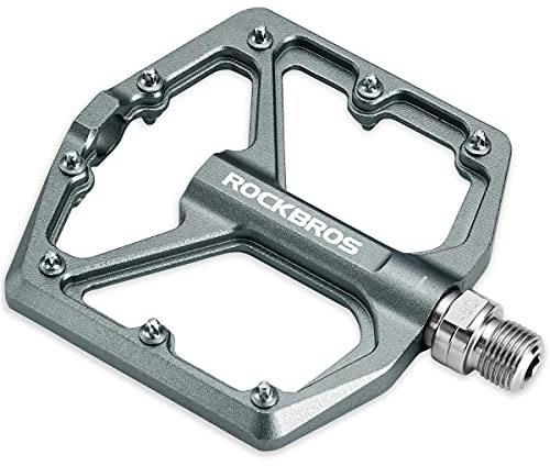 ROCKBROS Mountain Bike Pedals MTB Pedals Bicycle Flat Pedals Aluminum 9/16 Sealed Bearing Lightweight Platform for Road Mountain BMX MTB Bike