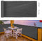 MEEYI Brise Vue Retractable,1.5X7m,Brise Vue Noir,intempéries Couvercle,pour terrasse Balcon clôture Porche,et Simple d'entretien,-Gris,