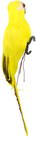 Rote Künstliche Weihnachten Vögel Weihnachtsbaumschmuck Kunstvogel Baumschmuck Styropor Vogel Deko Dekofigur Gartenfiguren für Weihnachtsdeko Gartendeko Weihnachtsbaum Anhänger Gelb