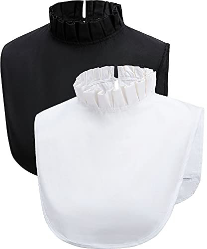 NLAND 2 Stücke Krageneinsatz Damen Elegant Kragen Abnehmbares Halblanges Hemdkragen Blusenkragen Einsatz Fake Collar Detachable für Pullover Blusen Kleider(A,Einheitsgröße)