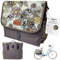 millybo BETSIE Single Gepäckträgertasche Fahrradtasche Gepäckträger Tasche Fahrrad Tasche viele Muster (110.005 Meadow&Dots Brown)