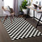 Seavish Checkered Rug, 3x5 Ft Moroccan Checkerboard Rug Outdoor Black and White Washable Rug Cotton Woven Area Rugs Reversible Floor Mat for Front Door Bedroom Entryway Entryway Office Dorm