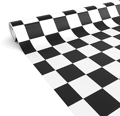 ANRO Klebefolie Möbelfolie matt Dekofolie DIY selbstklebend kratzfest wasserfest 0,45x2m Schwarz Weiß