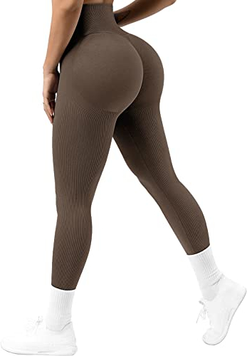 OUDOTA Damen Hohe Taille Sports Leggings Blickdicht Lange Fitnesshose mit Bauchkontrolle Slim Fit Yogahose Frauen Sporthose für zum Sport Freizeit Fitness Olive M
