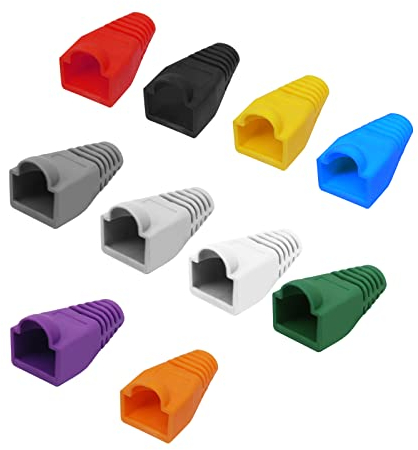 YIOVVOM Copapa - Cable Ethernet RJ45 de plástico blando para alivio de tensión, CAT5, CAT5E, CAT6, CAT6E, 100 unidades, multicolor