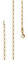 Lijoh Damen 24K vergoldete Ankerkette 925 Sterling Silber (2,7 mm) Gold Damen-Halskette Länge 50 cm LJ1032-550