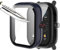 Msiall [2 pezzi] nero blu con Pellicola Protezione Schermo Vetro Temperato per Amazfit Bip U/Amazfit Bip U Pro, 9H Durezza PC Case,Bumper,Sottile Case Protettiva Completa