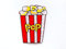 PL Popcorn-Aufnäher, Popcorn, Cartoon-Aufnäher, bestickt, zum Aufbügeln, Aufnäher, Kleidung, Kostüm